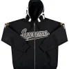 supreme x vanson leathers sp5der web zip up hooded sweatshirt black